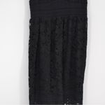 Gerard Darel  Embroidered Lace Midi Dress Sleeveless V-Neck Black Size 42 10 Photo 3