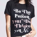 Odd People Los Angeles Graphic T Shirt Be The Person Your Dog ThinksYou Are Blk Black Size L Photo 0