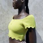 ZARA NWT  Lime Green Crochet Knit Scallop Hem Crop Top Bloggers Fav Photo 4