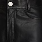 frame denim Frame High Rise Black Lamb Leather Bermuda Shorts Size 25 New Photo 8