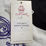 NWT Art To Wear M Cupcake International Oversized Tunic Top Seven Fish For Luck Black Size M Photo 4