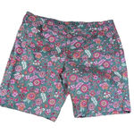 st. john's bay Bermuda‎ Floral Print Shorts Summer Casual Bottoms Green Pink Photo 0