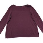 Talbots Woman Burgundy Ribbed Knit Long Sleeve Sweater Size 2X Plus Maroon Wine Photo 0