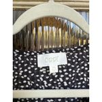 Oddy Oversized Blouse Embroidered‎ Flowers Polka Dot Size 1X Black Photo 2