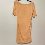ALC Frank ALC Orange Striped Tee Shirt Dress Womens S Short Sleeve Casual Beachy Quiet Lux Photo 8