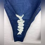 Wild Fable  High Rise Skinny Jeans Blue Distressed Raw Hem Stretch Denim 16 Photo 2