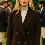 Vintage Espresso Brown Wool Pea Coat OLD MONEY HERITAGE EQUESTRIAN 12 M L Photo 0