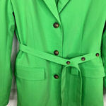 Topshop  Women's Belted Longline Blazer Bright Green Size 4 NWOT Photo 3