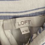 Loft Striped Square Neck Shift Dress Blue White Linen Blend Size M MISSING BELT Photo 3