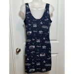 Gap  Navy White Tropical Scene Print Smocked Waist Romper Shorts Women's Medium Photo 1