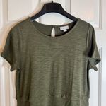 J.Jill Womens Midi Olive Green Short Sleeve Comfy Dress Size Small Career Wear Green Photo 3