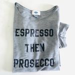 Old Navy Espresso Then Prosecco Gray Graphic Tee, Vintage Wash sz. XS Photo 9