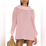 Free People She’s a Keeper Vented-Hem Slouchy Tunic Sweater Pink NWT Size XS Photo 1