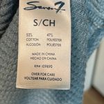 Seven7  Vintage Washed Out Blue Waffle Shirt Womens Small Henley Photo 4