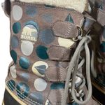 Sorel  Pac Tan Graphic Lace Up Fur Trim Winter Snow Boots Women Sz 8 Photo 9