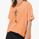 Champion New  Retro Peach Skater girl Graphic Tee large Photo 2