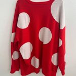 Disney Minnie Mouse Sweater Red White Polka Dots PLUS SIZE 2X Pullover Knit NWT Photo 6