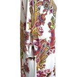 Pink Blush Maternity Paisley Shift Floral Dress Size Large 3/4 Roll Tab Sleeve Photo 6