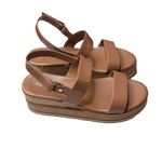 ALDO  Onalisa Tan Cream Wedge Heel Sandals Womens Size 10 Photo 2