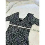 Abercrombie & Fitch Abercrombie Fitch Long Sleeve Black & White Print Dress With Pockets - Size S Photo 3