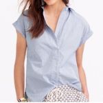 J.Crew Hi/Low Striped Short-sleeve Popover Sz S Photo 3