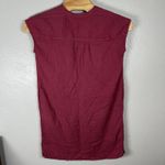 Pure J Jill Cotton Gauze Shirt Dress Womens Small Pink Lagenlook Beachy Pockets Photo 3