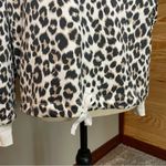 Old Navy  Leopard Print Oversized Half Zip Mock Neck Pullover Sweatshirt Medium Photo 4