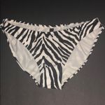 VIX Zebra Print‎ Beaded Bikini Bottom Black Size M Photo 1