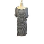 Hilary Radley Radley London Striped T-Shirt Dress Drawstring Waist Casual Comfy Photo 1