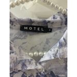 Urban Outfitters MOTEL KELLY SHIRT 20'S CHERUB WHITE BLUE long sleeve CROP top blouse S Photo 2