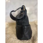 Michael Kors Black Leather Shoulder Bag Hobo Gold Hardware Designer Luxury Purse Photo 2