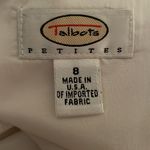 Talbots  Petites White Brocade Cotton Blend Square Neck Capped Sleeve Midi Dress Photo 5