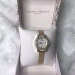 Laura Ashley NWT Mini Gold & Crystal Mesh Bracelet Watch Photo 0