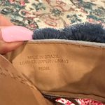 Bernardo Boho Blue Suede Bella Tassel Wooden Block Heel Slipon Sandals Shoes 8 Photo 8