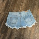 Celebrity Pink  Jean Shorts Distressed Size 13 Button Fly‎ Medium Wash Photo 3