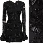 Rotate Birger Christensen Rosita Floral Cutout Mesh Mini Dress Black Size 4 Photo 3