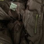 Ellos Puffer Coat Hooded Faux Fur Trim Water Resistant Pockets Burgundy Size 28 Red Photo 4