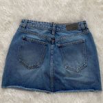 Carmar Denim Mini Zip Front Denim Skirt Photo 5