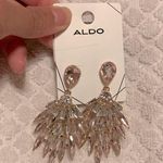 ALDO  earrings crystal drop light pink + white silver Photo 0
