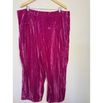 Cider  Crushed Velvet 3xL Pants Wide Leg Fushia Hot‎ Pink Holiday New Year Party Photo 1