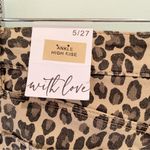 Ymi NWT  Ankle High Rise Leopard Print Raw Hem Jeans 5/27 Distressed Photo 5