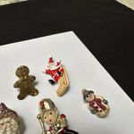 Christmas Holiday Brooch Pins Lot Of 5 Photo 1