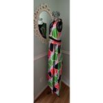 Tori Richard Vtg  Honolulu Ladies Size 10 Maxi Ribbed Bold Abstract Print Dress Photo 2