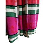 Vtg Platinum by Dorothy Schoelen Bright Pleated Maxi Skirt Sz 6 Orange Hot Pink Photo 3