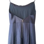 Alice + Olivia  Diana Sapphire Satin Maxi Dress Cowl Neck Slit Size 2 Photo 7