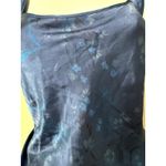 Victoria's Secret Navy Blue Floral Satin Cami Tank Top L Photo 2