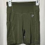 Gymshark Dusty Olive Women's Pocket Athletic Shorts Size XS Photo 0