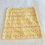 Ann Taylor Factory Mini Skirt Womens 16 Yellow Ditsy Floral Print Boho Cottage Photo 0