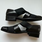 Mootsies Tootsies  Fisherman Black Leather Strappy Slip On Size 9 Cut Out Grunge Photo 4