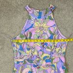 Tahari ASL‎ Sleeveless Tiered Dress Floral Pastel Marble 10 Purple Photo 5